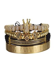 Nieuwe luxe Romeinse Romeinse Kroon Kroon Bramband Men Fashion Gold Braided verstelbare mannen Bracelet voor Hip Hop Jewelry 2020 Gift9954731