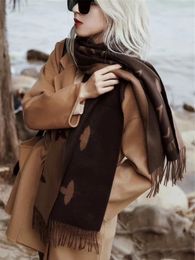Écharpe de luxe en cachemire épais pour femme, châle Long d'hiver, Wram Pashmina, enveloppe Hijab avec pompon, Bufanda, cadeau, nouvelle collection