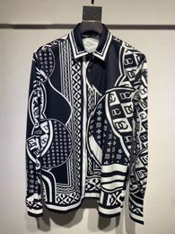 Nieuw luxe shirtontwerper shirt mode slank fit met lange mouwen polo merk ontwerper shirt krokodil huid bedrukte twist button shirt 2214
