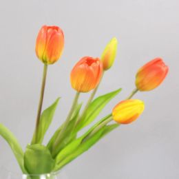 Nieuwe luxe siliconen kunstmatige woondecoratie flores kunstmatigees Real Touch Tulpen Boeket Decoratief