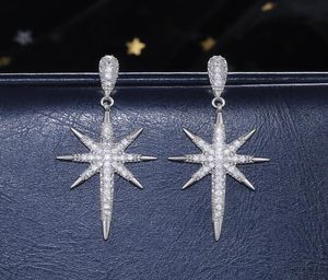 Nouvelles étoiles de luxe 925 Boucles d'oreilles en argent sterling pour femmes bijoux d'anniversaire en cadeau 3166019