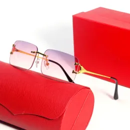 Nieuwe luxe zonnebril heren designer zonnebril dames sunglass Vintage metalen carti bril populaire brillen brillen met doos CT97003 59 16 142