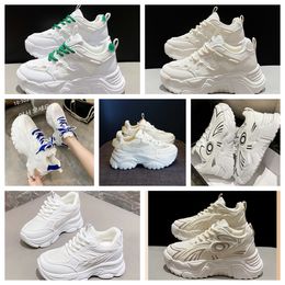 NOUVEAU LUXURIE MAIS SEMBLE SMETTE BLANCHE Men de chaussures Femmes décontractées et respirantes Chaussures de sport surélevées en interne Taille 35-47