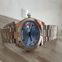 Nouvelles montres de luxe 228206 Platinum 40mm Day-Date 218206 Ice Blue Arabe Cadran Rare Automatique Mode Montre Pour Hommes Pliant mecha258r