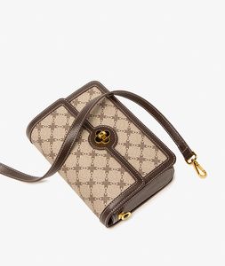 Nieuwe luxe schoudertas veelzijdige designer tassen dames controleren geometrische echte lederen klep voor vrouwen casual zadel putel pouch avond messenger tas tas