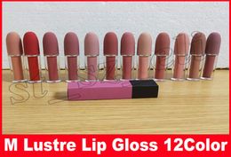 Nuevos labios de maquillaje M 45G Lustre Lip Gloss 12 diferentes colores Cosméticos Matte Lipstick73973744