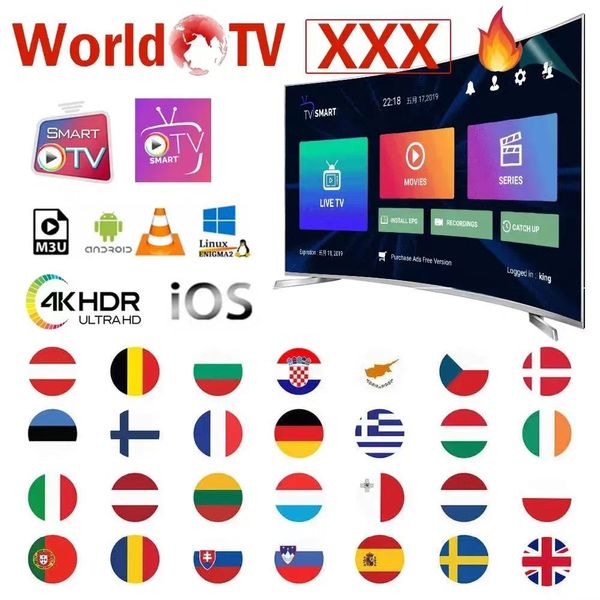 Nouveau M3U Crystal Ott Smart TV Home Theatre Line Soutiens Android Test gratuit Germany UK USA Suisse