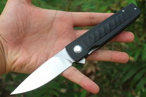 NIEUW M6651 Flipper Vouwmes D2 Satin Drop Point Blade Zwart G10 met roestvrijstalen plaathandgreep Balbeerin snel open EDC Pocket Knives Buitengereedschap