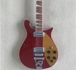 Nieuw gemaakte Rick 620 rode elektrische gitaar Model 620 Neck Thru Body Toaster Pickups