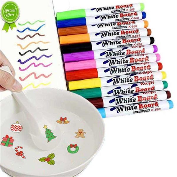 Nouveau stylo de peinture à l'eau magique marqueurs de tableau blanc stylo à encre flottant Doodle stylos à eau Montessori éducation précoce jouet fournitures d'art