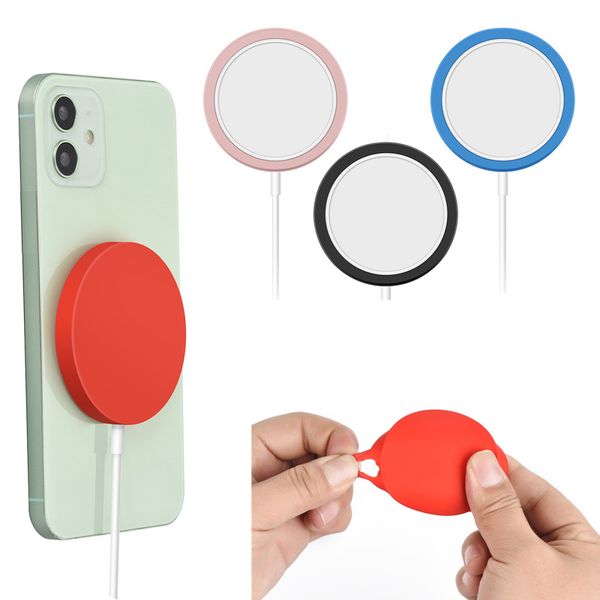 Nouveau étui de protection en silicone de charge magnétique adapté à la couverture de protection de charge sans fil IPhone12 DHL livraison gratuite