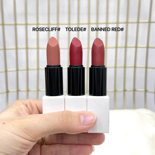 Dropshipping marca de calidad superior lápiz labial satinado barras de labios mate 3,5g Rouge a levres 3 colores impermeables cosméticos de maquillaje de labios de larga duración