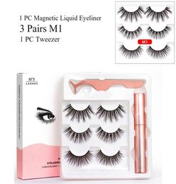 Nieuwe magnetische eyeliner vloeibare oogschema kit waterdichte langdurige eyeliner valse wimpers make -up kits3744854