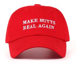 Nouveau Make Real Butts Again Baseball Cap Lerrter Broidered Cotton Men039 Dada Hat Men Femmes Snapback Hat Red Cap4420134