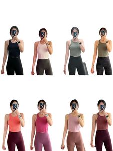 Débardeurs pour femmes Débardeur côtelé en coton mélangé Slim Fit Shorts T-shirts de créateur Combinaison de yoga Tricoté Fitness Soutien-gorge de sport Mini Femme Cropped Ladies Tees Tops