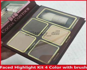 Nouveau kit de contour de cacao de maquillage 4 couleurs bronzers highlighters palette de poudre nue couleur mimer