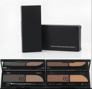 New Makeup Eyes 2 Color Brow Powder Ceja en polvo Brow Shader Palette 3g Will Brush