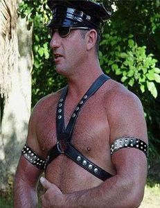 Harnais de Bondage pour hommes, réglable, ceinture en cuir Pu, collants, sangles de bras, contraintes, Bandage érotique, jouet sexuel BDSM pour adultes, 2221344