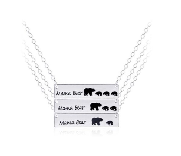 Nuevo collar de mamá oso para regalo del día de la madre regalo de baby shower joyería de marca de alta calidad joyería animal al por mayor envío gratis