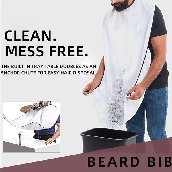 Nuevo delantal de baño para hombre, delantal para Barba, soporte para maquinilla de afeitar, recogedor de barba, paño Floral impermeable, regalo de limpieza de baño para hombre