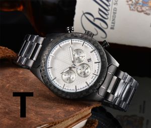 Nieuwe man Luxe merk mannen horloges quartz uurwerk chronograaf horloge voor alle wijzerplaat werk roestvrij stalen band designer horloge mannelijke horloges Relogios homem
