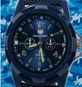 Nouveau homme montre matériau wach militaire armée pilote de tissu de tissu sportif Men039 Watch militaire suisse 1546960788