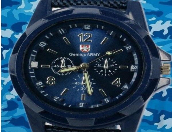 Nouveau homme montre matériaux wach militaire armée pilote de tissu de tissu sportif Men039 Watch militaire suisse 1549793394