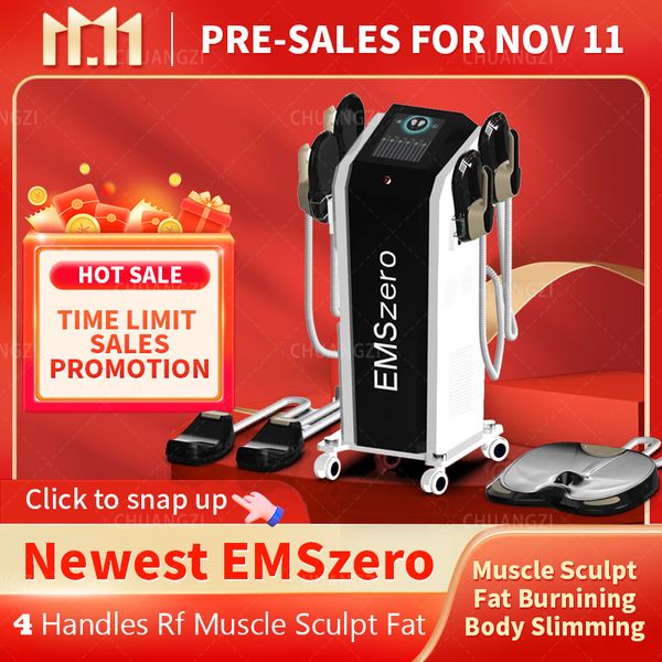 Nuevo fabricante de 4 manijas DLS-EMSLIM Slim RF Muscle Shaping Fat Reduction EMSZERO Neo Body Shaping Machine