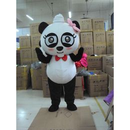 Nouveau costume de mascotte Panda Bear Mascot Costume personnage adulte Mascot Cartoon Caractère Green Clots Panda Cosplay pour Halloween 794