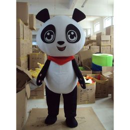 Nouveau costume de mascotte Panda ours Mascot Costume personnage adulte Mascot Cartoon Caractère Green Clots Panda Cosplay pour Halloween 679