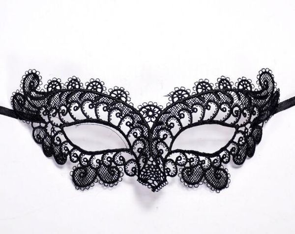 Nueva mascarada máscara de encaje sexy negro diversión retro máscara lateral de lirio de los valles WY788