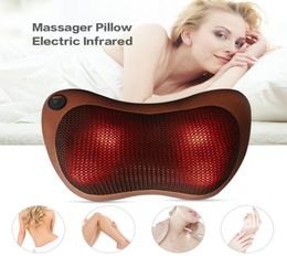 Nueva almohada masajeador infrarrojo calefacción amasado para el cuello del cuello masaje del hombro al almohada del almohada de almohada dualusente masajeador9442962