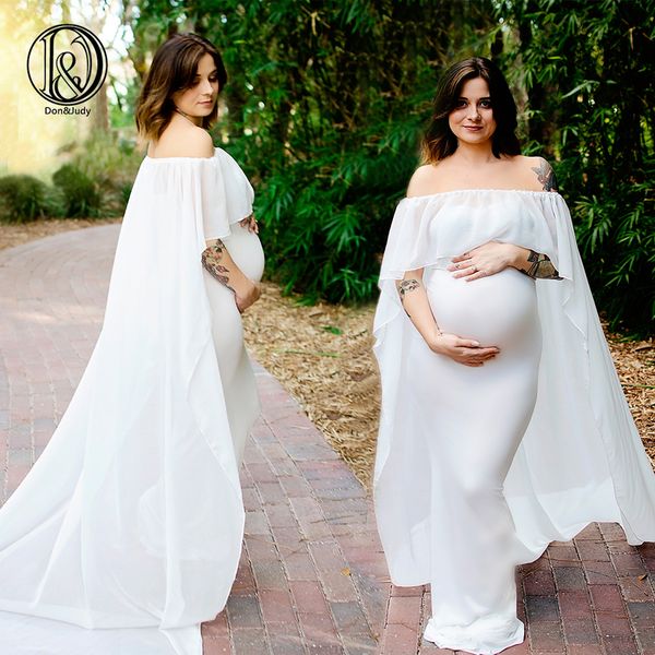 Nuevo Maxi vestidos cinturón brillante ropa de maternidad vestido largo para mujeres embarazadas accesorios de fotografía