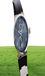 Nuevo Maxi Marine Diver 1186126342 1183310 Case de acero Dial negro Reloj Automatic Mens Watch Strap Fecha Sports Gents Watches HEL5578075