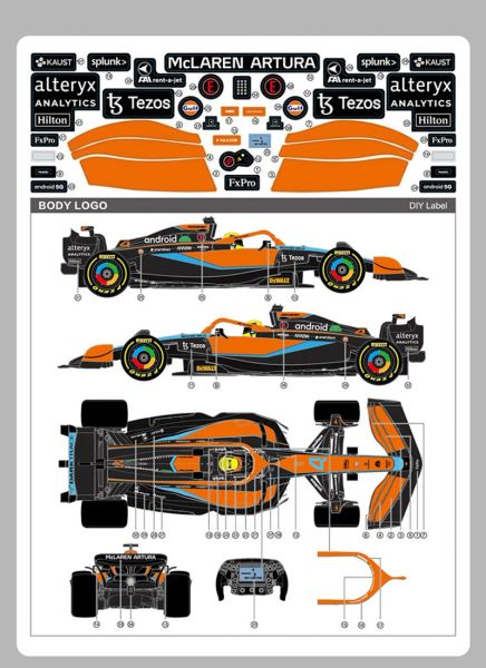 NUEVO MCLAREN F1 MCL36 1:12 Escala 1:18 RC Radio Control remoto Control remoto Modelo de carreras de autos Regalo automático para automáticamente para niños Adultos Rastar