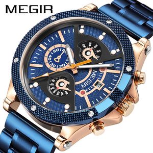 Nouveau Megal Megir Trendy Mécanical Sports Multi fonctionnels Men's Watch 2216