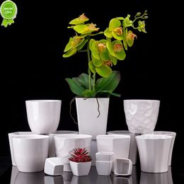 Nouveau pot de fleurs en porcelaine de mélamine épaissi Durable et Simple ménage salon dessus de Table en plastique plantes vertes tasse succulente