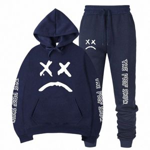 Nieuwe Mannen En Vrouwen Sets Hoodie En Broek 2 Stuks Hip Hop Fi Punk Rock Gothic Joggingbroek Past streetwear Set Y2Kk #