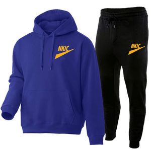 Nieuwe heren herfst winter tracksuits nieuwe casual sport matching set set heren merk logo print sportkleding pakken