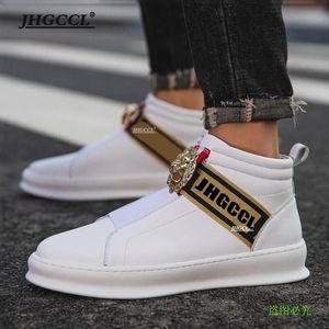 Hommes marque rivet américain bottes chaussures casual appartements mocassins mâle haut haut rock hip hop couleur mélangée pour homme A7