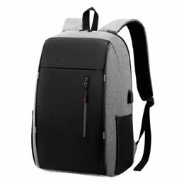 Nouveaux hommes Busin sac à dos 17,3 pouces sac pour ordinateur portable avec chargeur USB mâle multi-fonction sac à bandoulière pour ordinateur portable P0Po #