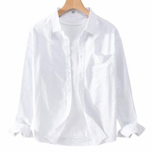 Nouveaux hommes Vêtements Chemises à col à revers Manteaux Plaine Lg Manches Butt Poche Tops Chemise décontractée et chemisier Homme Tops w2Bm #