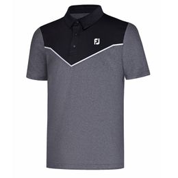 Zomer heren golfkleding korte mouw golf t-shirts zwarte of grijze kleuren golf buiten vrije tijd polos sportshirt