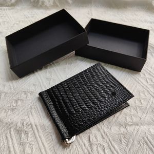 Krokodillenleer kaarthouder merk designer portemonnee 1 luxe draagtas met beschermhoes kleine portemonnee dunne mini-portemonnee