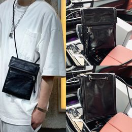 nieuwe mannen explorer klein zakje luxe designer lamsvacht afneembare riem crossbody tas matzwarte hardware zak met ritssluiting handtas portemonnee van hoge kwaliteit