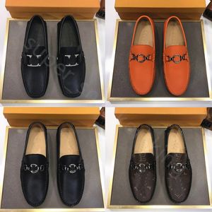 Nieuwe Men Fashion Loafers Dress Shoes Classic Designer Lichtgewicht lederen handgemaakte flats feestjes Party Mens niet-slip rijschoenen Maat 38-46