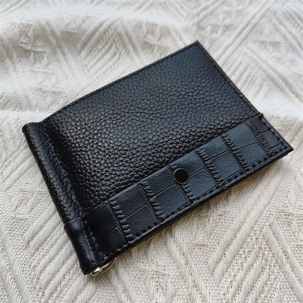 Nouveaux hommes mode portefeuille porte-carte de haute qualité en cuir tendance européenne noir rouge sac court portefeuille permis de conduire étui Cr321K