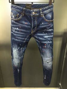 NIEUWE MAN JEANS HOE LICHT BLAUW Dark Gray Italië merk man lange broek broek streetwear denim mager slanke rechte motorrijder Jean voor D2 topkwaliteit 28-38 maat A222