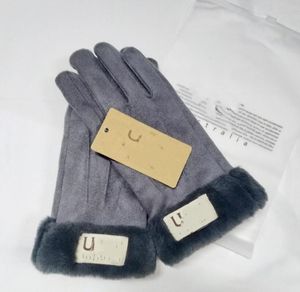 Nuevos guantes de cuero para hombre, manoplas de piel mate, cinco dedos, 4 colores con etiqueta, guantes de ante para hombre con dedos abiertos, venta al por mayor U02