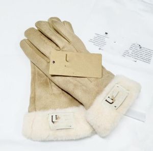 Nieuwe Mannen Lederen Handschoenen Mat Bont Wanten Vijf Vingers 4 Kleuren Met Tag Mannelijke Suede Split Vinger Handschoenen Groothandel U01